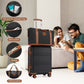 Kono 6 Piece ABS Suitcase Set With 4 Wheel Design Including Vanity Case, Weekend Bag And Toiletry Bag