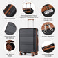 Kono 6 Piece ABS Suitcase Set With 4 Wheel Design Including Vanity Case, Weekend Bag And Toiletry Bag