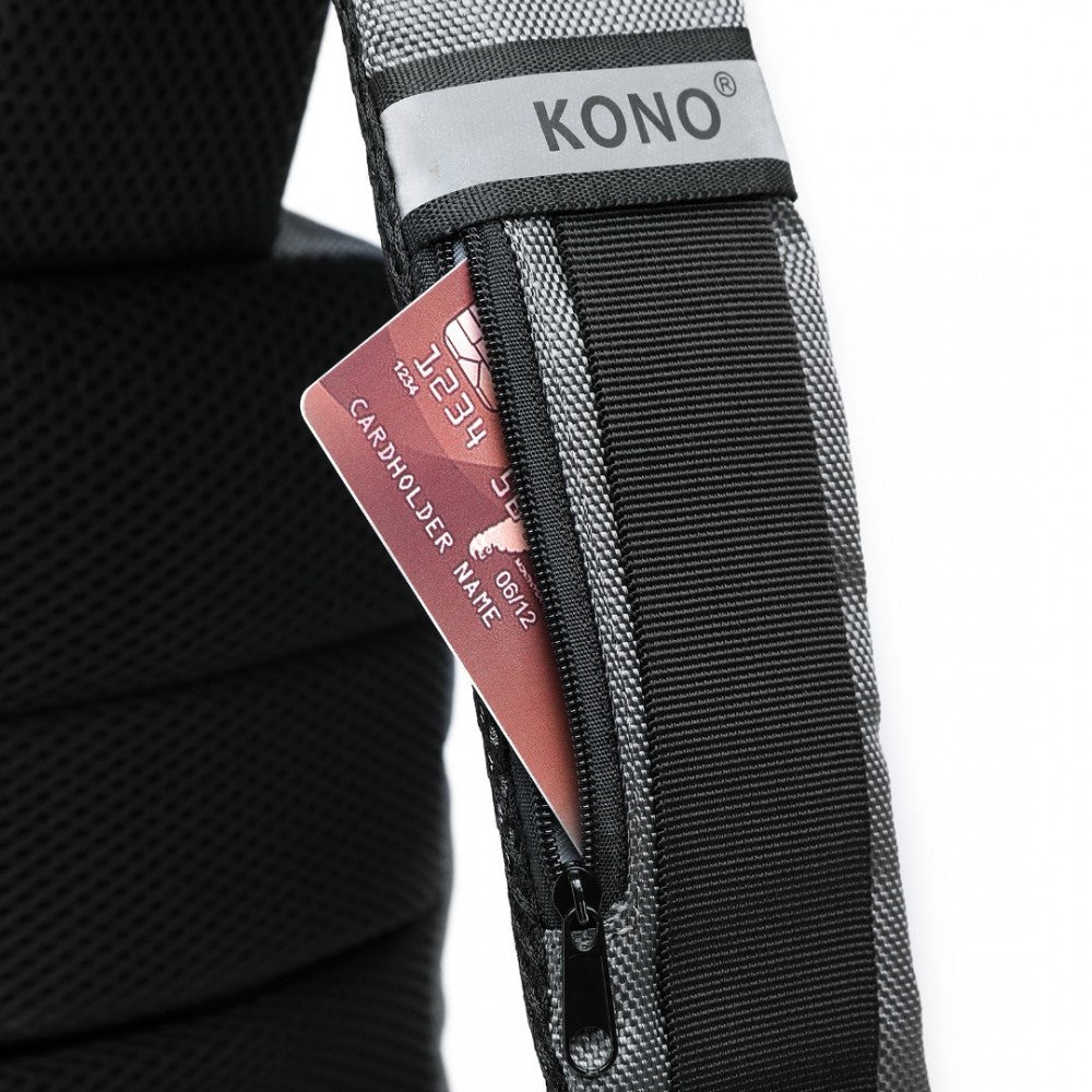 Kono Smart Sling Chest Bag With USB Charging Port Lightweight Single Strap Crossbody Backpack For Daily Use Ideal For Men And Woman