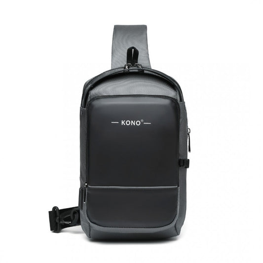 Kono Smart Sling Chest Bag With USB Charging Port Lightweight Single Strap Crossbody Backpack For Daily Use Ideal For Men And Woman