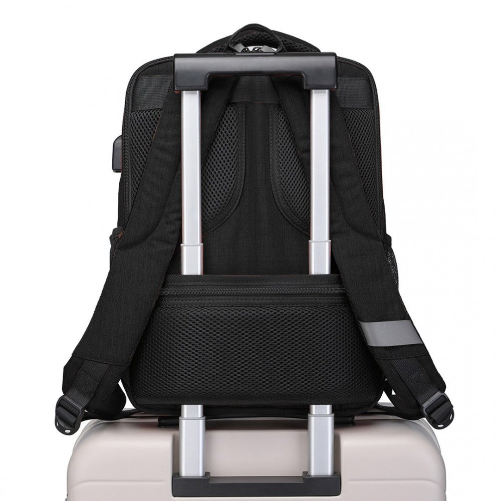 Kono Multi Compartment Backpack With USB Port