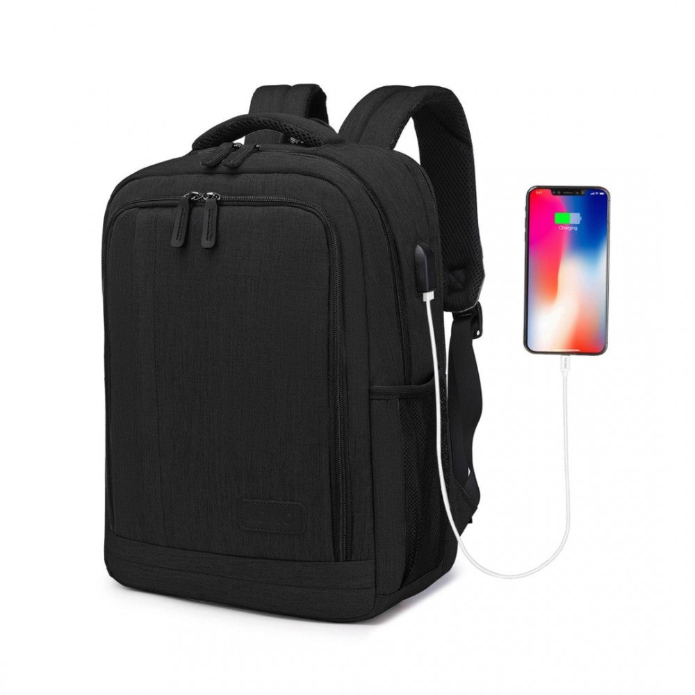 Kono Multi Compartment Backpack With USB Port