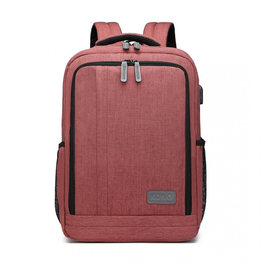 Kono Multi Compartment Backpack With USB Port