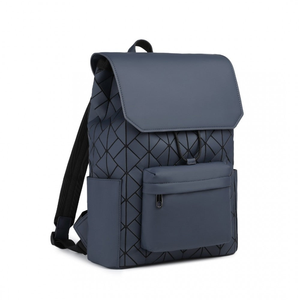 Kono Water Resistant Urban Geometric Backpack With Laptop Compartment