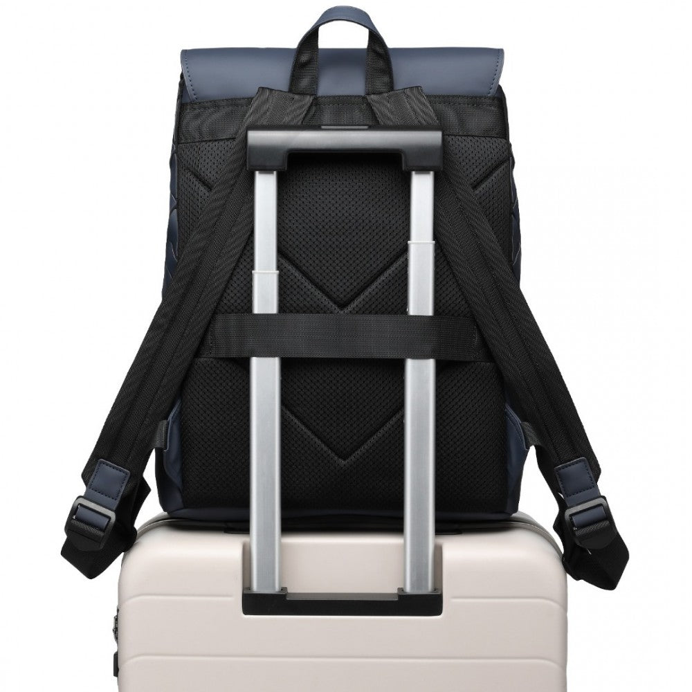 Kono Water Resistant Urban Geometric Backpack With Laptop Compartment