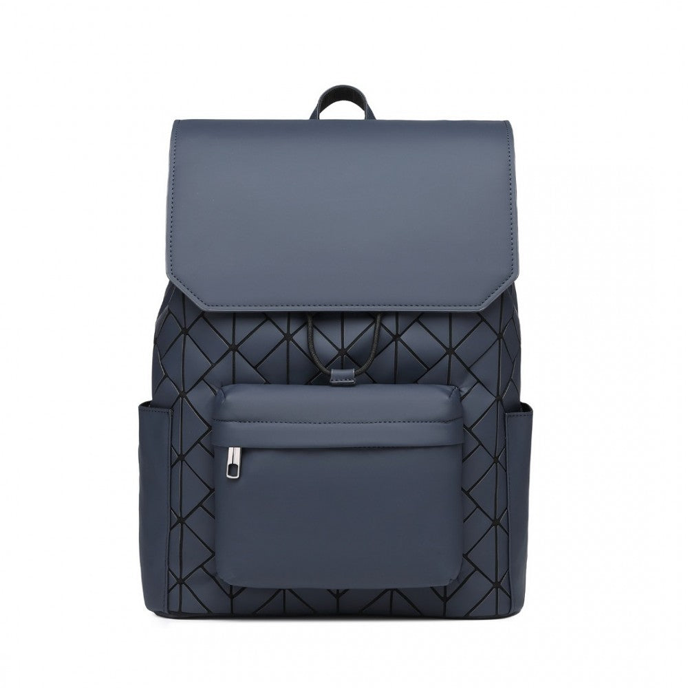 Kono Water Resistant Urban Geometric Backpack With Laptop Compartment