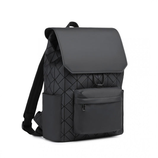 Kono Water Resistant Urban Geometric Backpack With Laptop Compartment