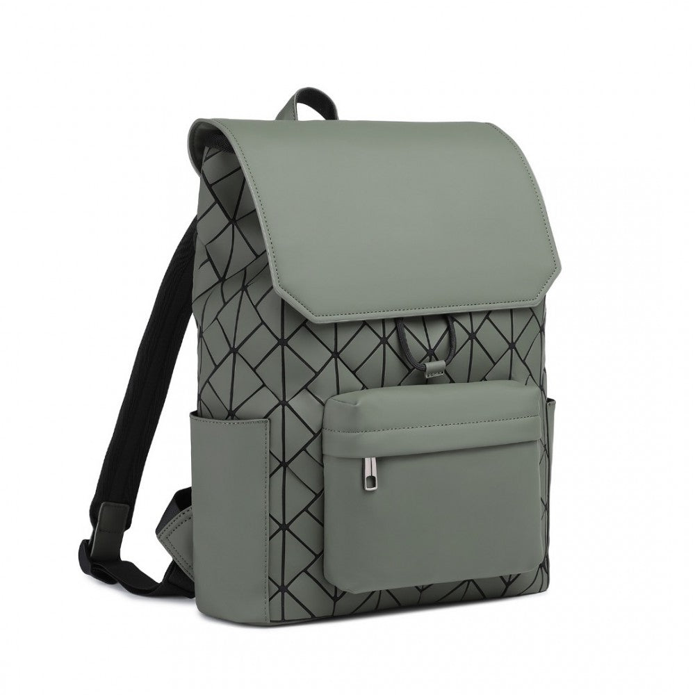 Kono Water Resistant Urban Geometric Backpack With Laptop Compartment