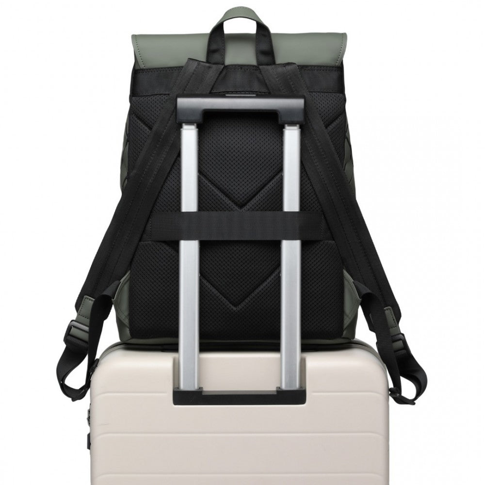 Kono Water Resistant Urban Geometric Backpack With Laptop Compartment