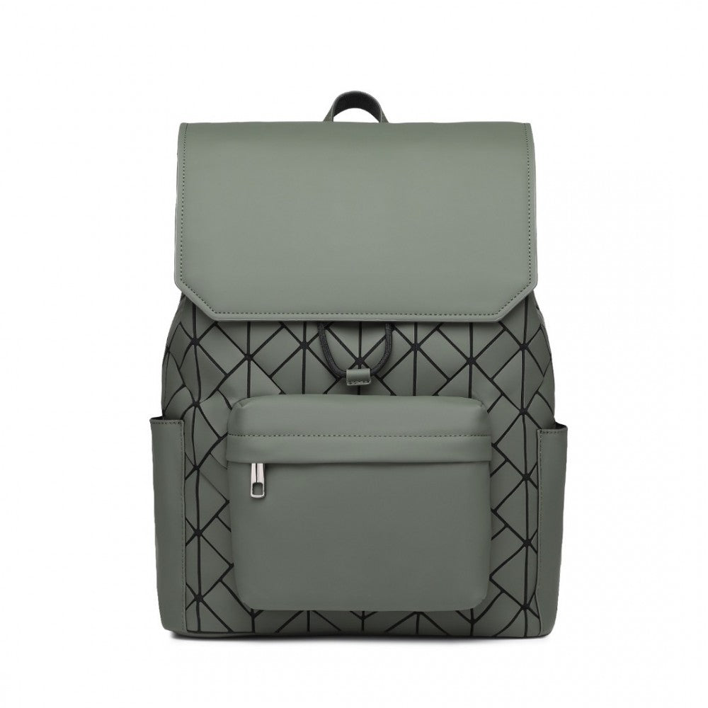 Kono Water Resistant Urban Geometric Backpack With Laptop Compartment