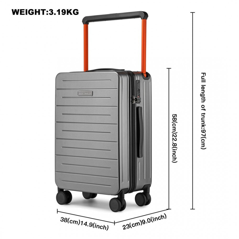 British Traveller 20 Inch Wide Handle Hard Shell PC Luggage With TSA Lock