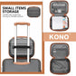 Kono 6 Piece ABS Suitcase Set With 4 Wheel Design Including Vanity Case, Weekend Bag And Toiletry Bag