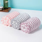 3 Pack Absorbent Microfibre Wavey Stripe Hair Turban With Button