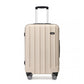 Kono 24 Inch ABS Hardshell Suitcase With Vertical Stripes