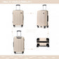 Kono 28 Inch ABS Hardshell Suitcase With Vertical Stripes