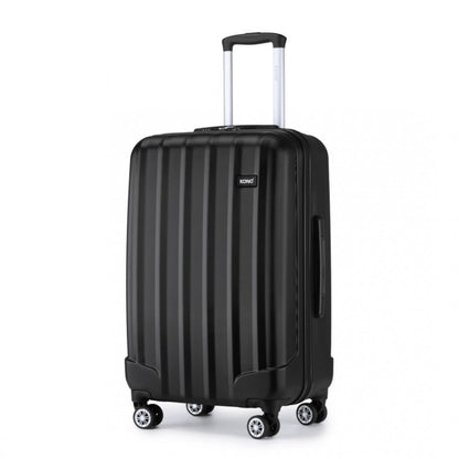 Kono 24 Inch ABS Hardshell Suitcase With Vertical Stripes