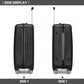 Kono 24 Inch ABS Hardshell Suitcase With Vertical Stripes