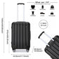 Kono 24 Inch ABS Hardshell Suitcase With Vertical Stripes