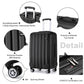 Kono 28 Inch ABS Hardshell Suitcase With Vertical Stripes