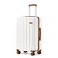 Kono 24 Inch ABS Hardshell Suitcase With Vertical Stripes