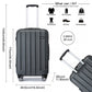 Kono 28 Inch ABS Hardshell Suitcase With Vertical Stripes