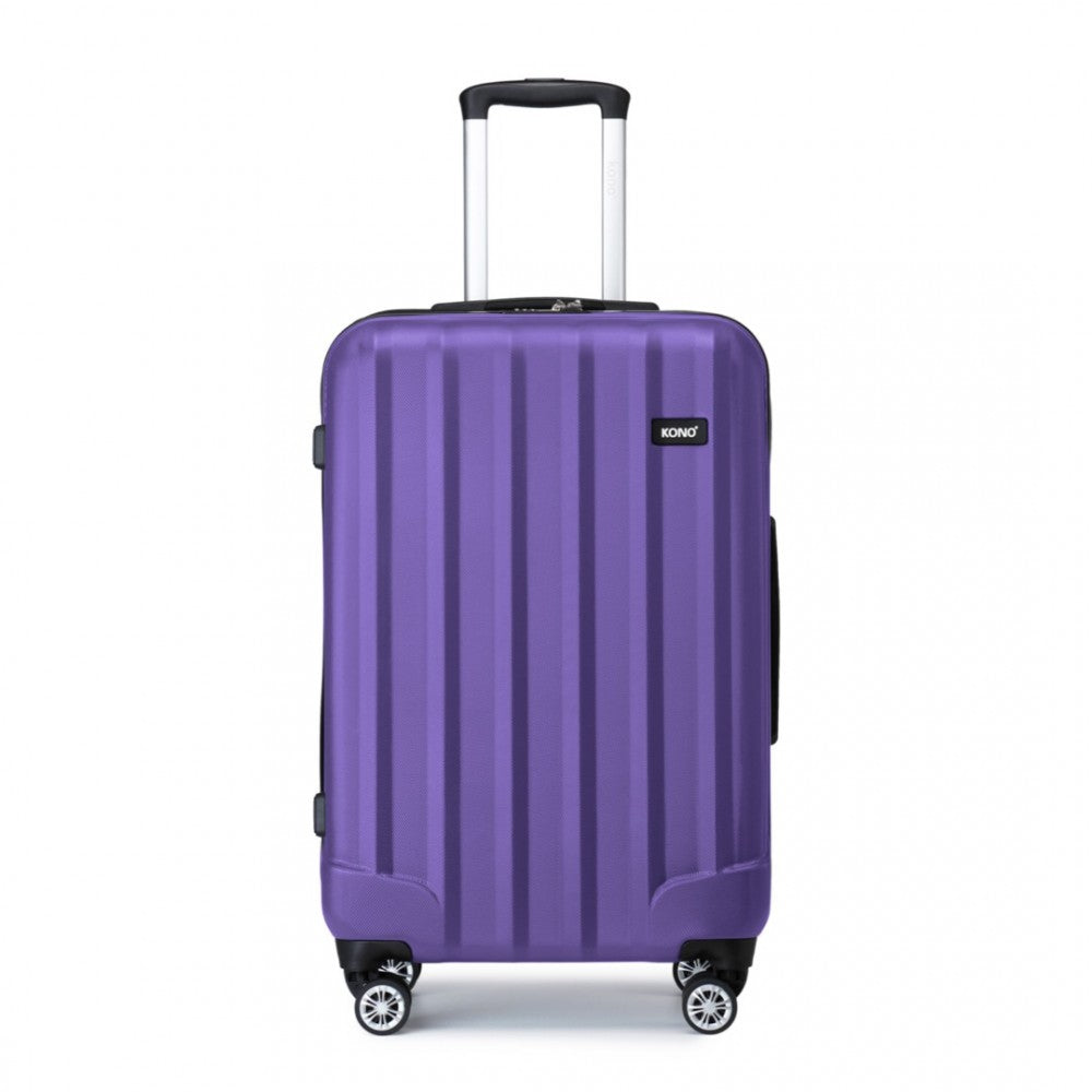 Kono 28 Inch ABS Hardshell Suitcase With Vertical Stripes