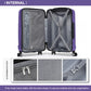 Kono 28 Inch ABS Hardshell Suitcase With Vertical Stripes