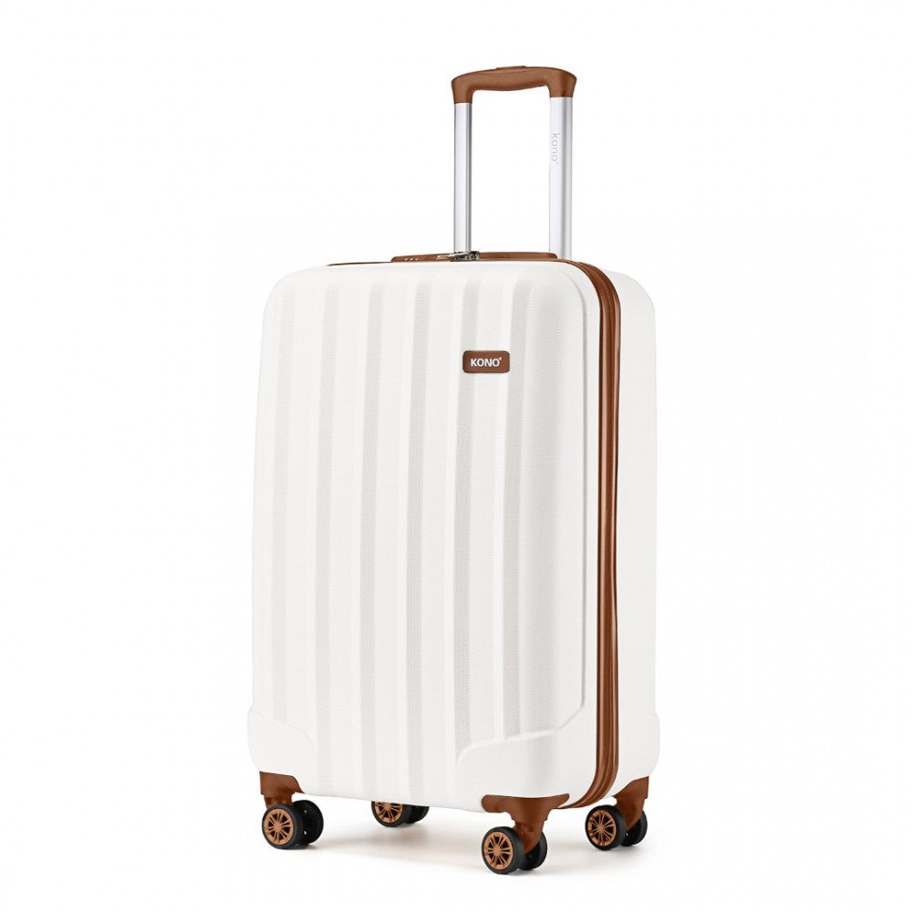 Kono 19 Inch Cabin Size ABS Hardshell Suitcase With Vertical Stripes