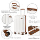 Kono 19 Inch Cabin Size ABS Hardshell Suitcase With Vertical Stripes