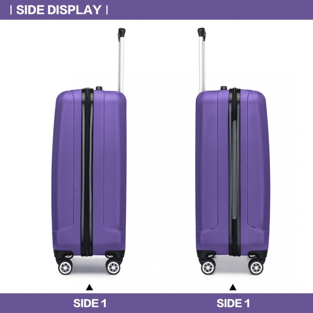 Kono 19 Inch Cabin Size ABS Hardshell Suitcase With Vertical Stripes