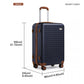 Kono 20 Inch Cabin Size Flexible Hard Shell ABS Suitcase With TSA Lock