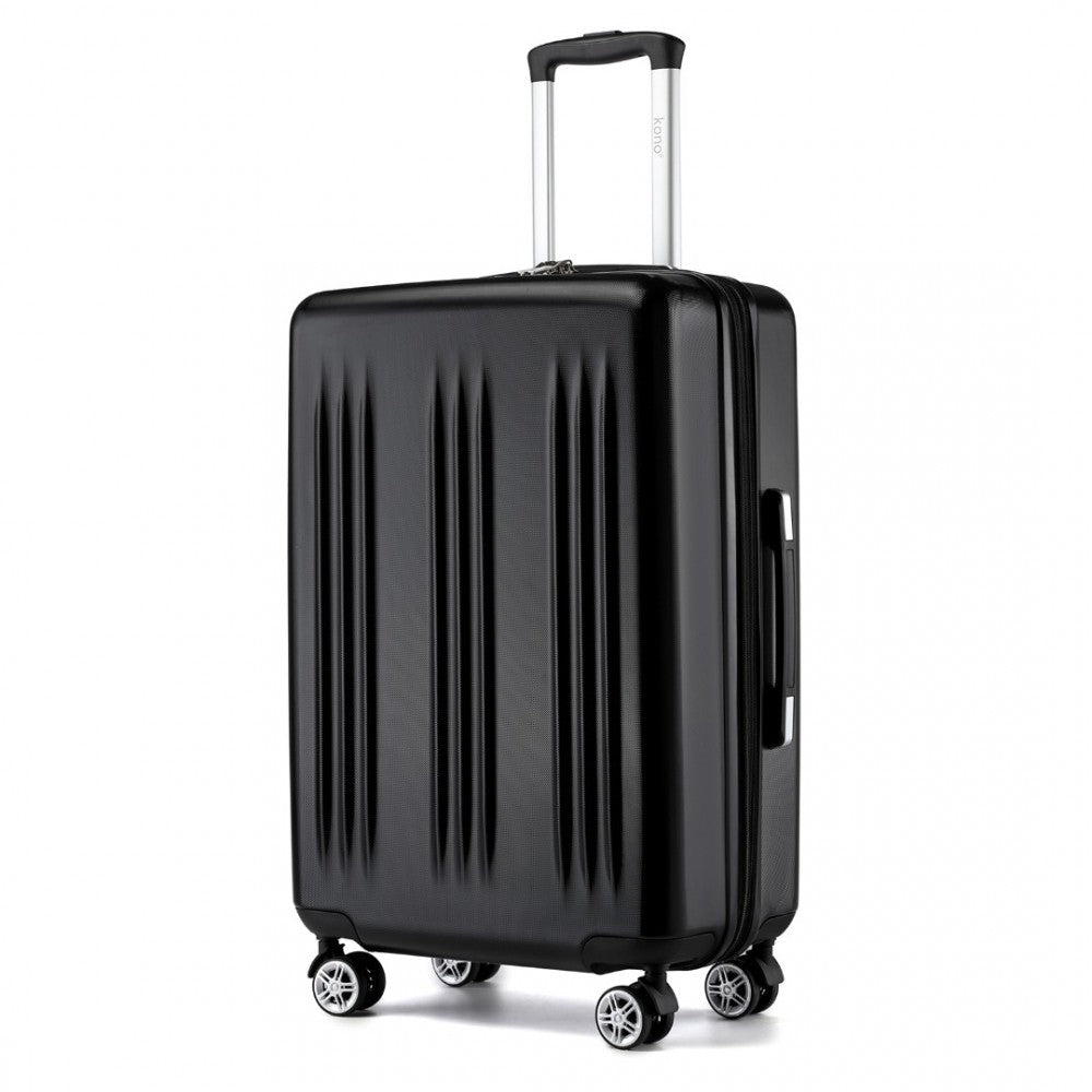 Kono 3 Piece Luggage Set 20/24/28 Inch Sleek Striped Expandable ABS + PC Suitcase With TSA Lock And Four Spinner Wheels