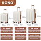 Kono 3 Piece Luggage Set 20/24/28 Inch Sleek Striped Expandable ABS + PC Suitcase With TSA Lock And Four Spinner Wheels