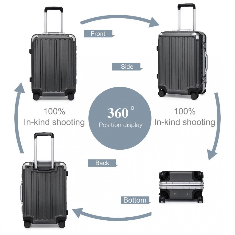 Supercase Durable 20 Inch PC Hardshell Aluminium Frame Suitcase With TSA Lock