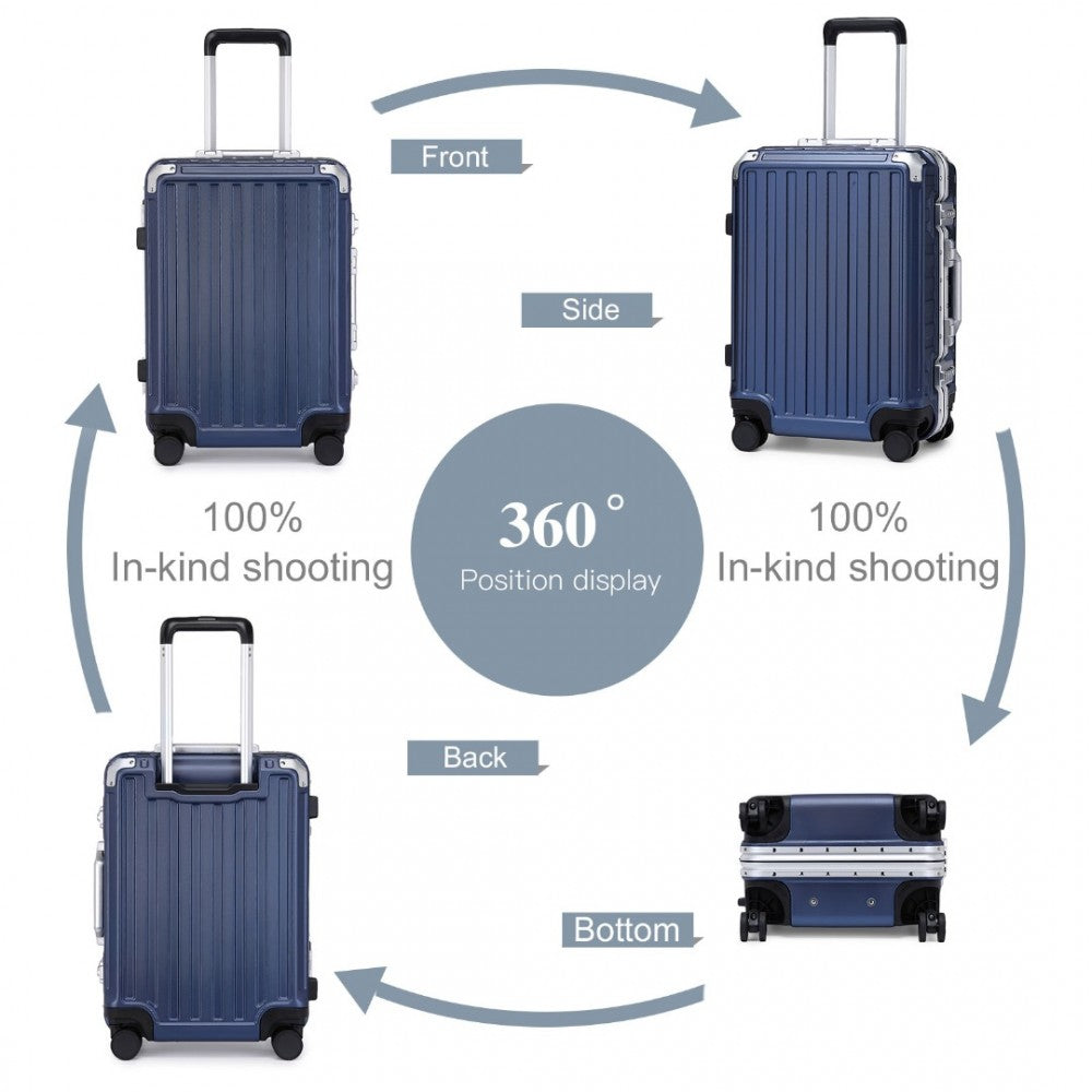 Supercase Durable 20 Inch PC Hardshell Aluminium Frame Suitcase With TSA Lock