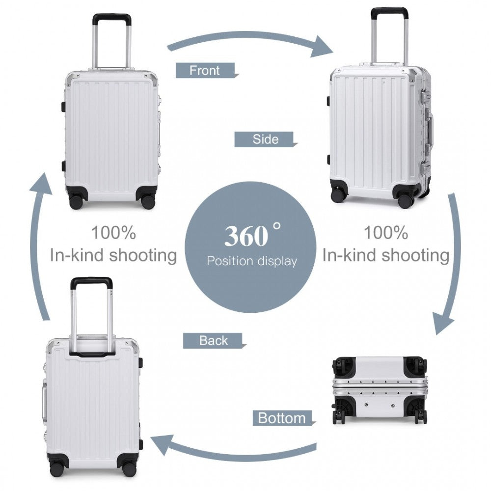 Supercase Durable 20 Inch PC Hardshell Aluminium Frame Suitcase With TSA Lock