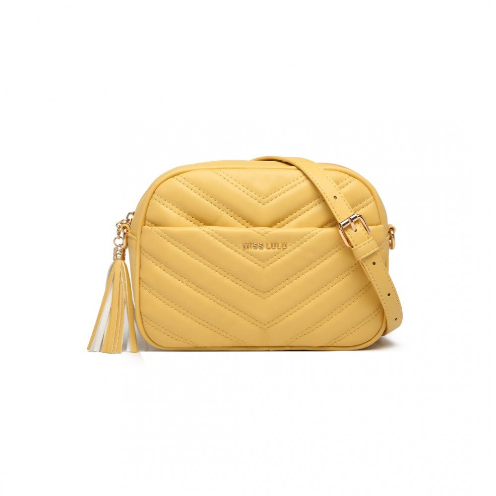 Miss LuLu Lightweight Quilted Leather Crossbody Bag