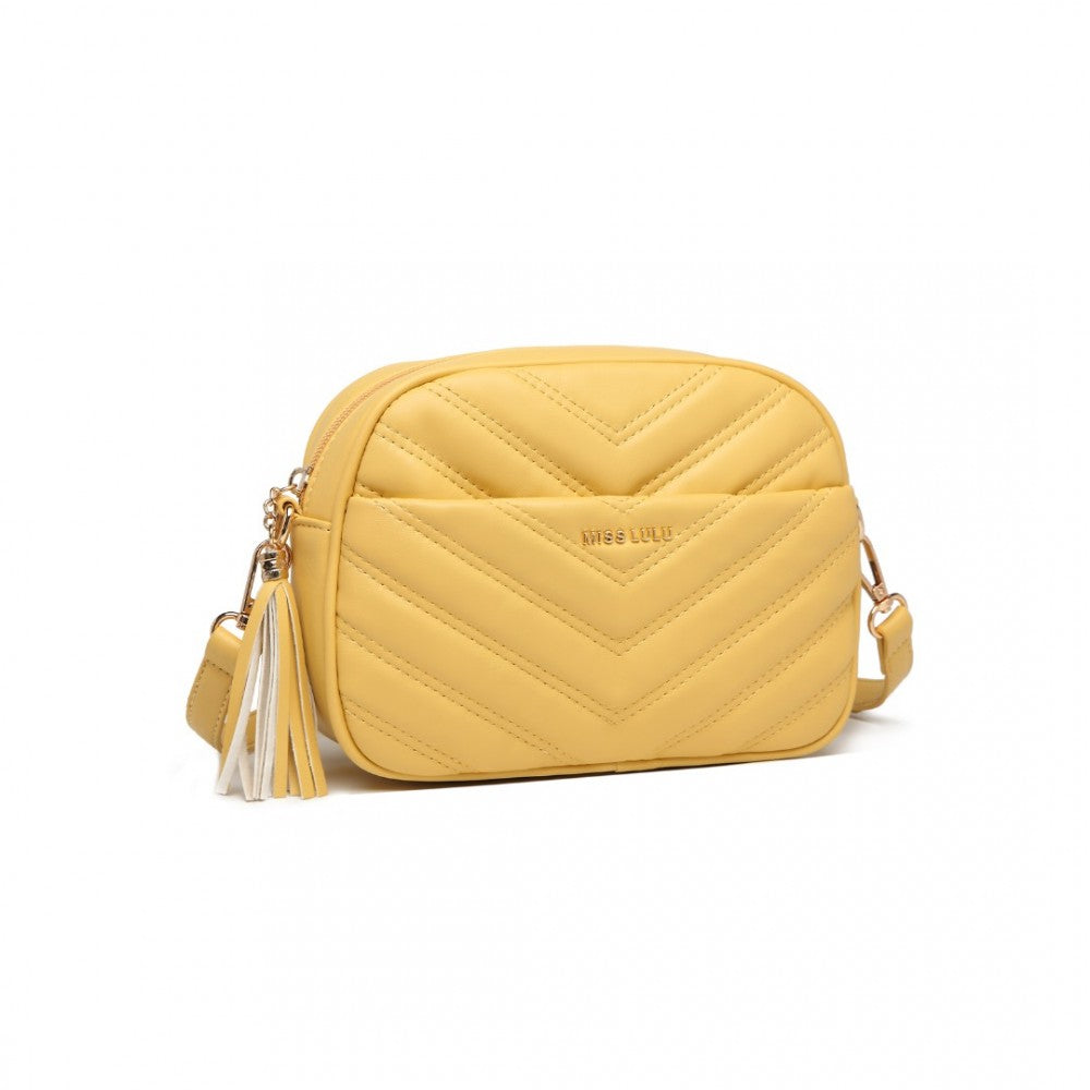 Miss LuLu Lightweight Quilted Leather Crossbody Bag