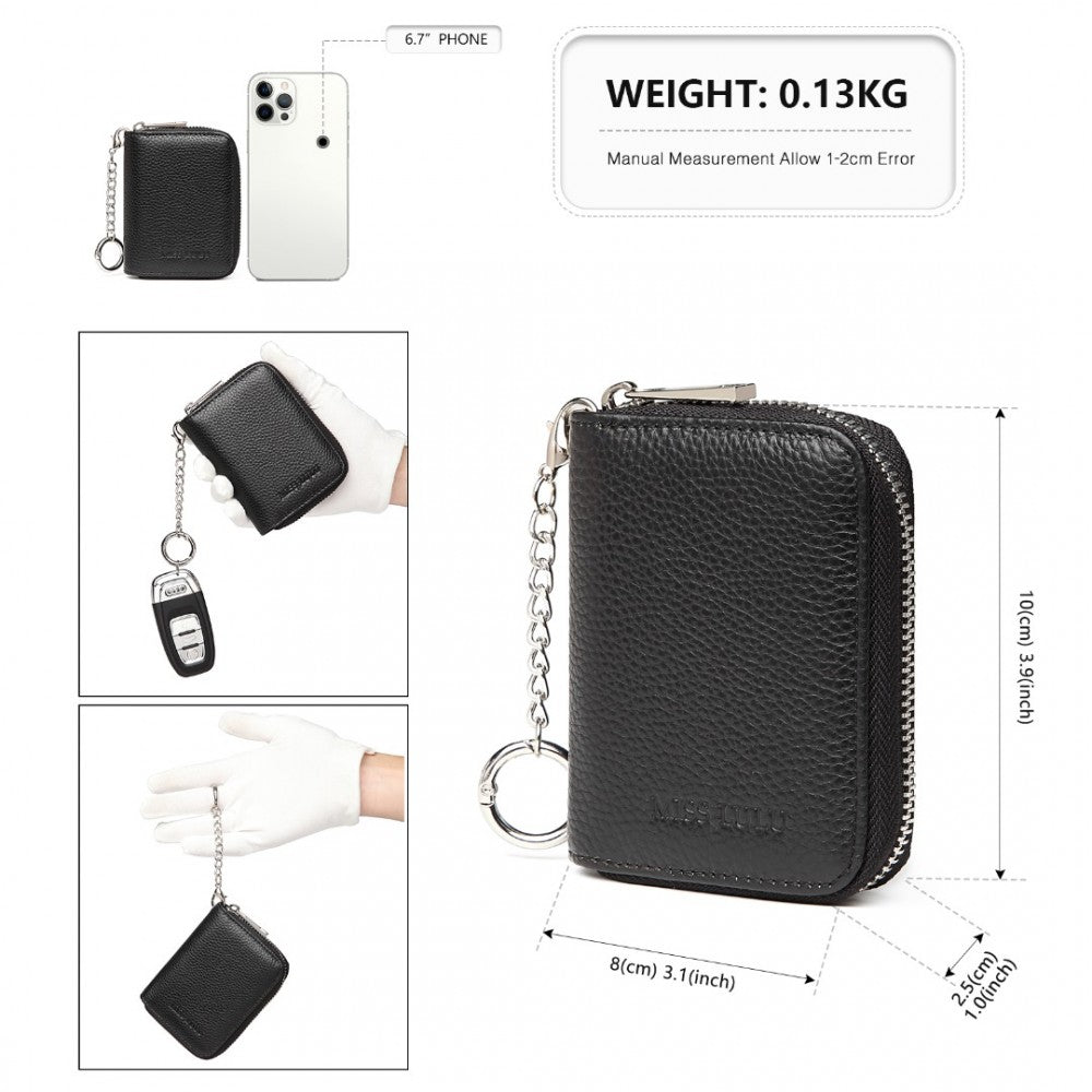 Miss LuLu RFID Blocking Basic Zip Around Wallet