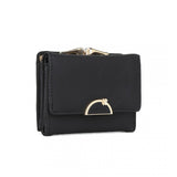 Miss LuLu PU Leather Half Circle Petal Clasp Wallet