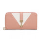 Miss LuLu Two Tone Woman's Leather Look Clutch Purse